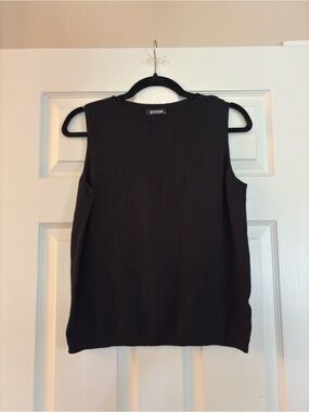 Black knit tank top